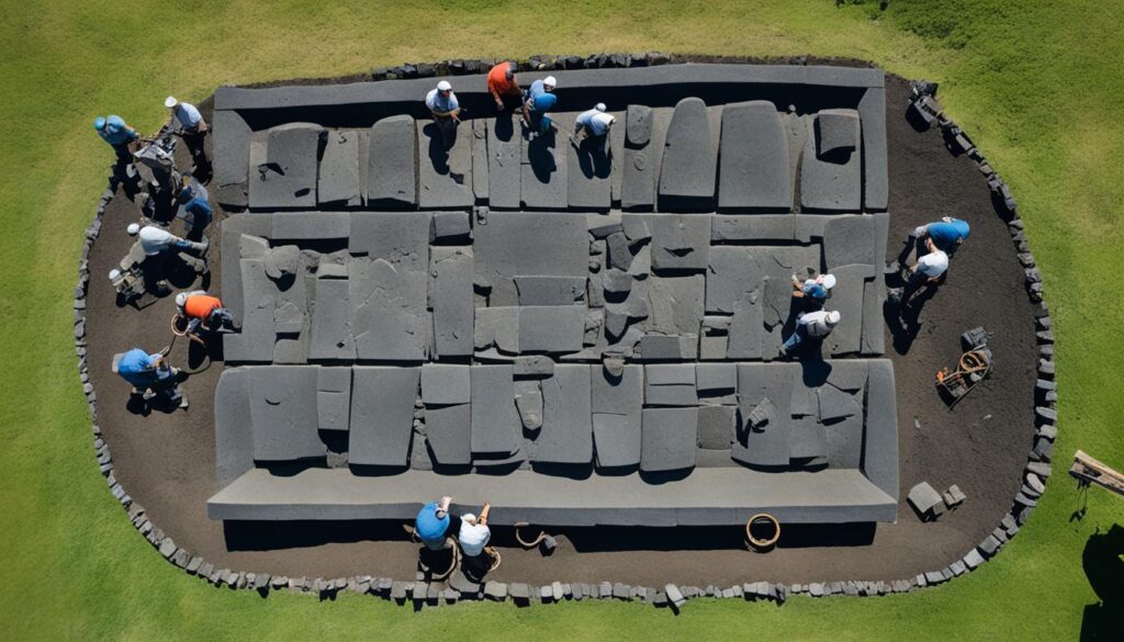 Moai carving process