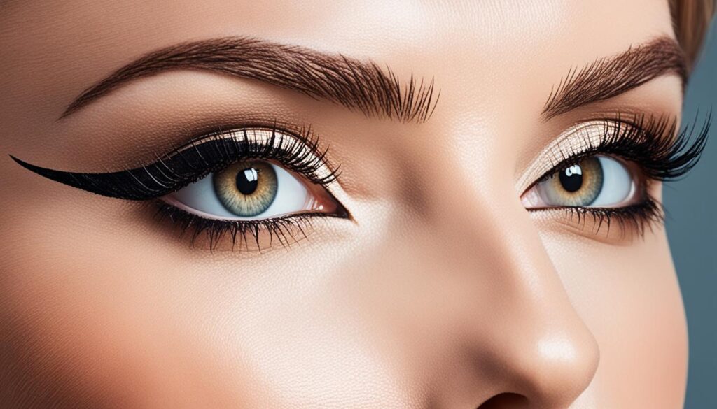 makeup looks with winged eyeliner